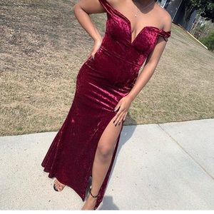 Velvet prom dress